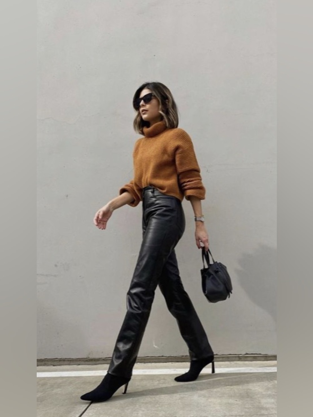 Vintage Croft & Barrow Black lined Lambskin Leather Pant 12